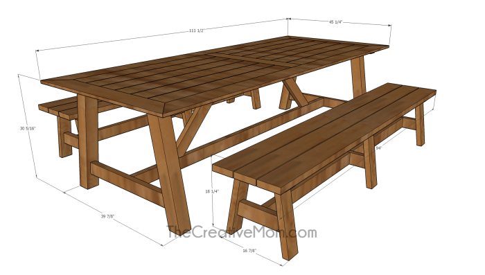 DIY Outdoor Dining Table - Outdoor Dining Table Plan